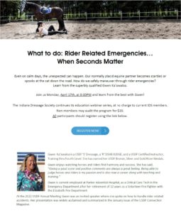 Rider Emergencies...When Seconds Matter presented by Gwen Ka'awaloa